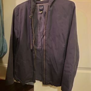 Blue hooded Gap jacket